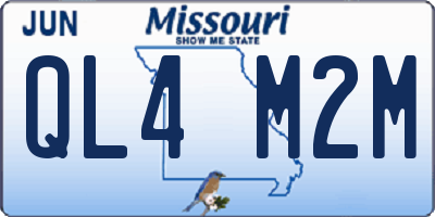 MO license plate QL4M2M