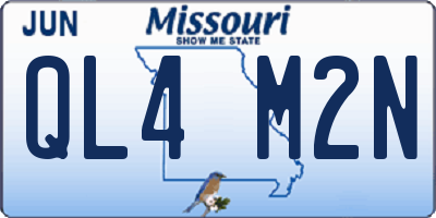 MO license plate QL4M2N