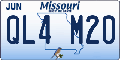 MO license plate QL4M2O
