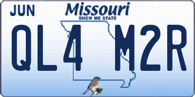 MO license plate QL4M2R