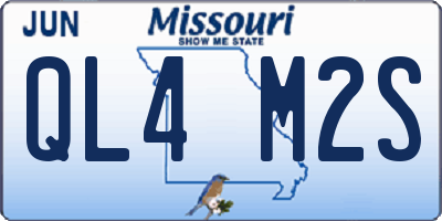 MO license plate QL4M2S