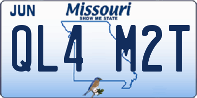 MO license plate QL4M2T