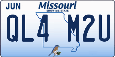 MO license plate QL4M2U