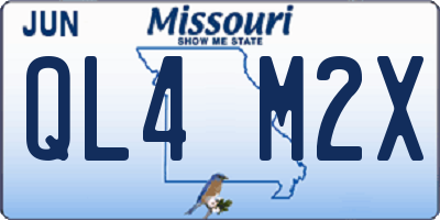 MO license plate QL4M2X
