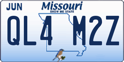 MO license plate QL4M2Z