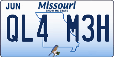 MO license plate QL4M3H