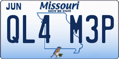 MO license plate QL4M3P