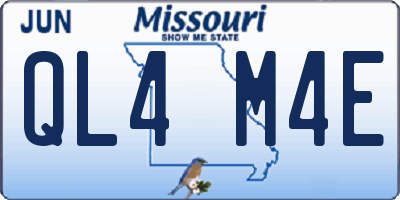 MO license plate QL4M4E