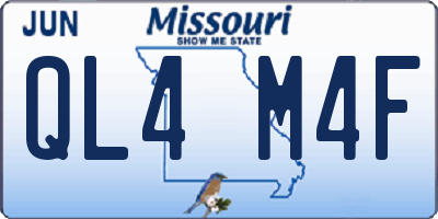 MO license plate QL4M4F