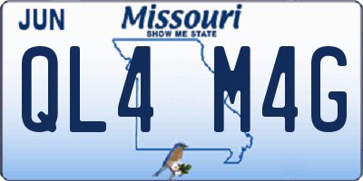 MO license plate QL4M4G