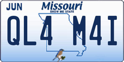 MO license plate QL4M4I