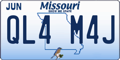 MO license plate QL4M4J