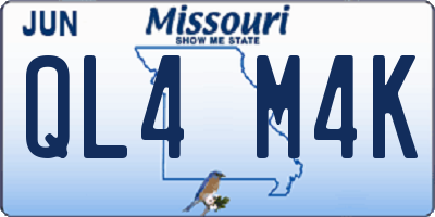 MO license plate QL4M4K
