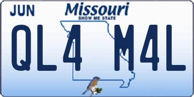MO license plate QL4M4L