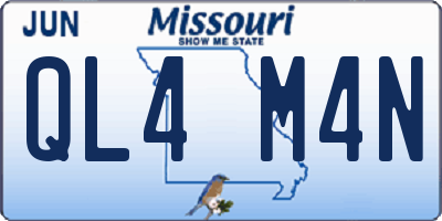 MO license plate QL4M4N