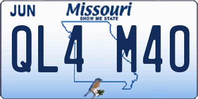 MO license plate QL4M4O
