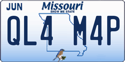 MO license plate QL4M4P