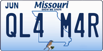 MO license plate QL4M4R