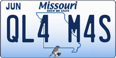 MO license plate QL4M4S