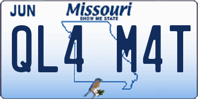 MO license plate QL4M4T