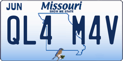 MO license plate QL4M4V
