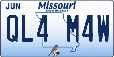 MO license plate QL4M4W