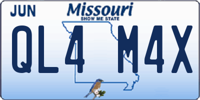 MO license plate QL4M4X