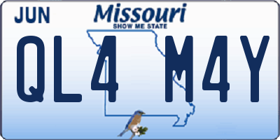 MO license plate QL4M4Y