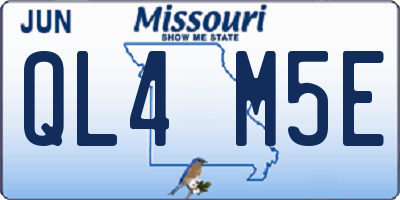 MO license plate QL4M5E
