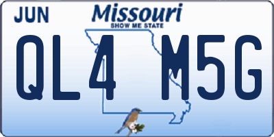 MO license plate QL4M5G