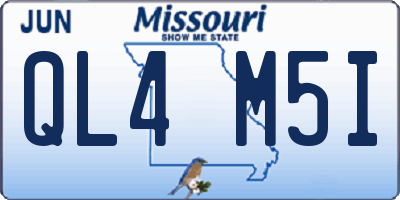 MO license plate QL4M5I