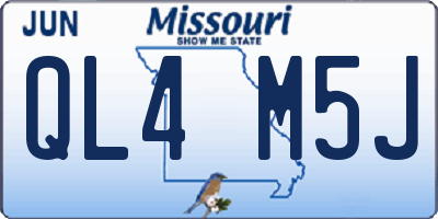 MO license plate QL4M5J