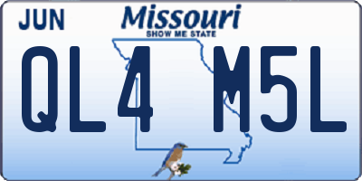 MO license plate QL4M5L