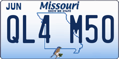 MO license plate QL4M5O