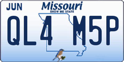 MO license plate QL4M5P