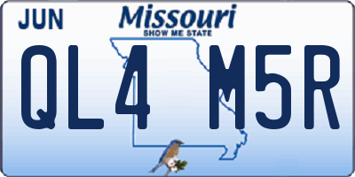 MO license plate QL4M5R