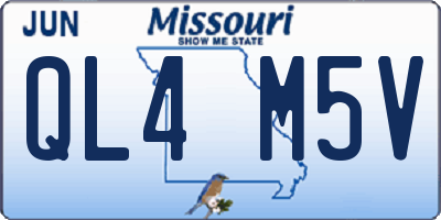 MO license plate QL4M5V
