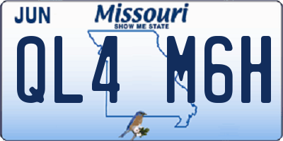 MO license plate QL4M6H