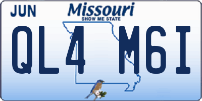 MO license plate QL4M6I