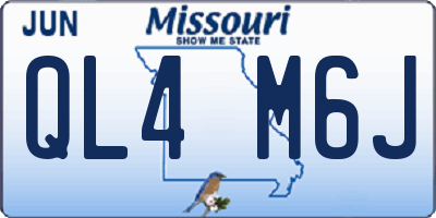 MO license plate QL4M6J