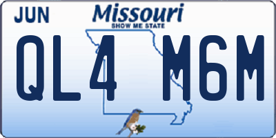 MO license plate QL4M6M