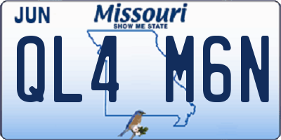 MO license plate QL4M6N