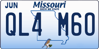 MO license plate QL4M6O