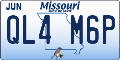 MO license plate QL4M6P