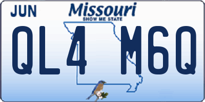 MO license plate QL4M6Q