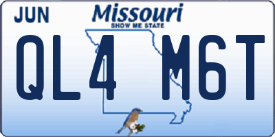 MO license plate QL4M6T