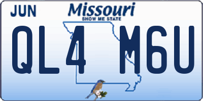 MO license plate QL4M6U