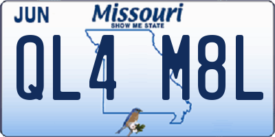 MO license plate QL4M8L