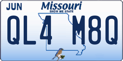 MO license plate QL4M8Q