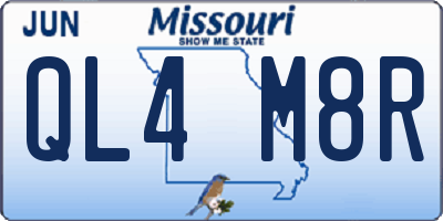 MO license plate QL4M8R